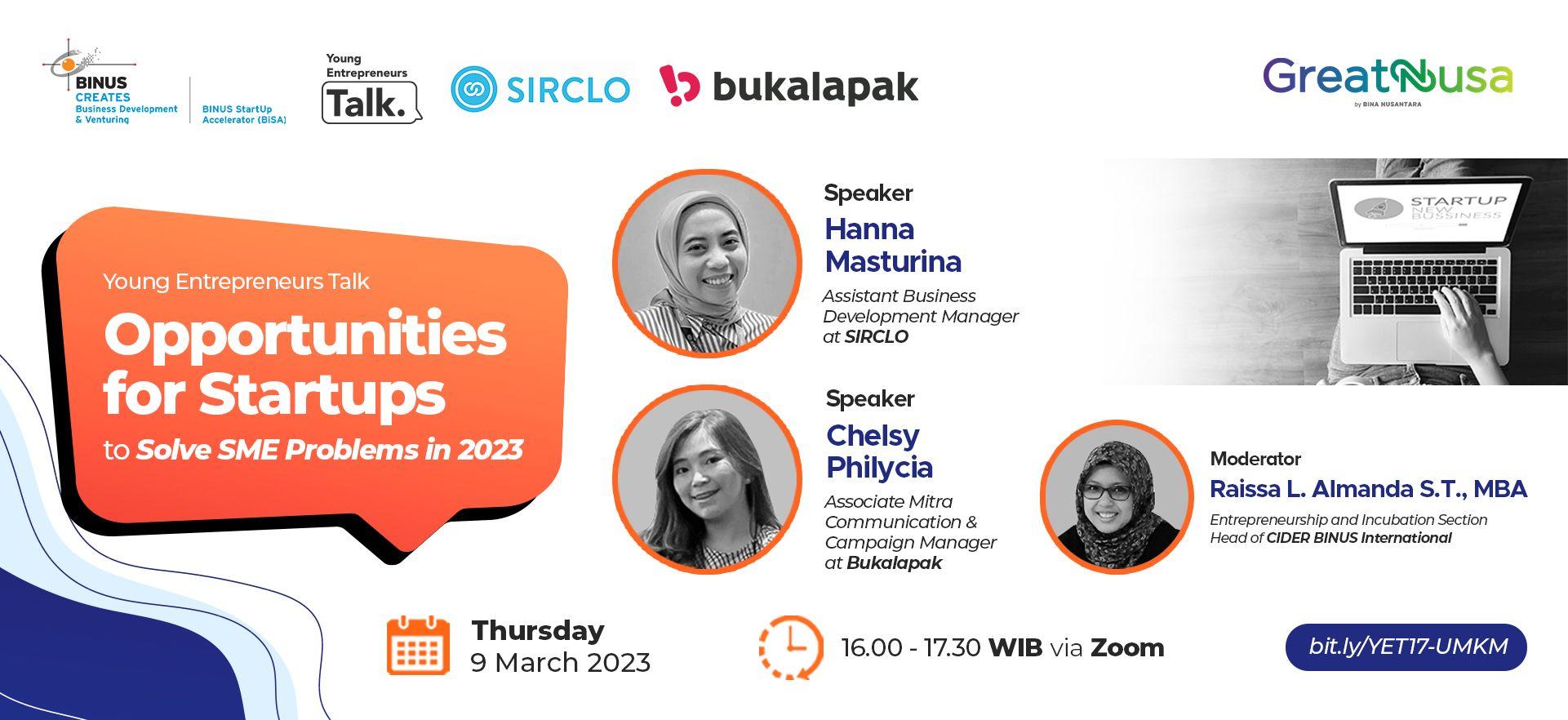 Young Entrepreneurs Talk Opportunities for startups to solve SME Problems in 2023