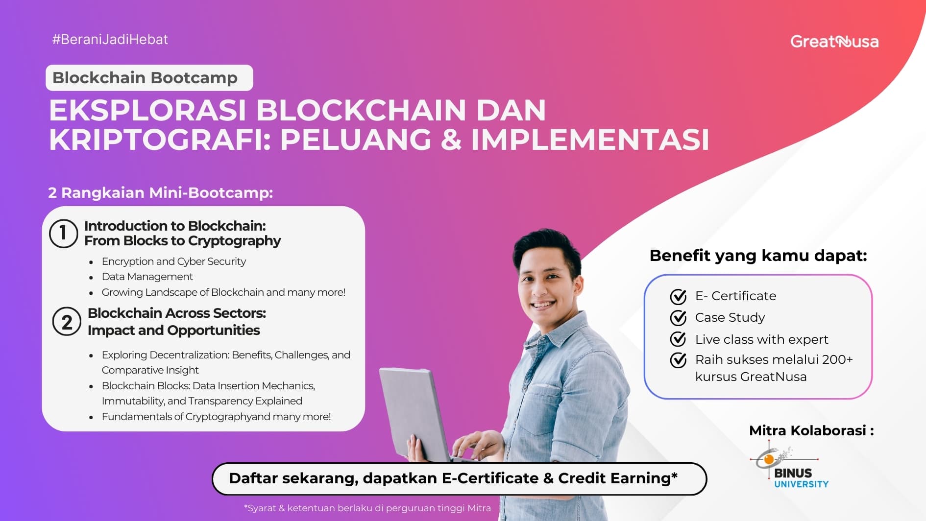 Blockchain Bootcamp - Eksplorasi Blockchain dan Kriptografi: Peluang & Implementasi