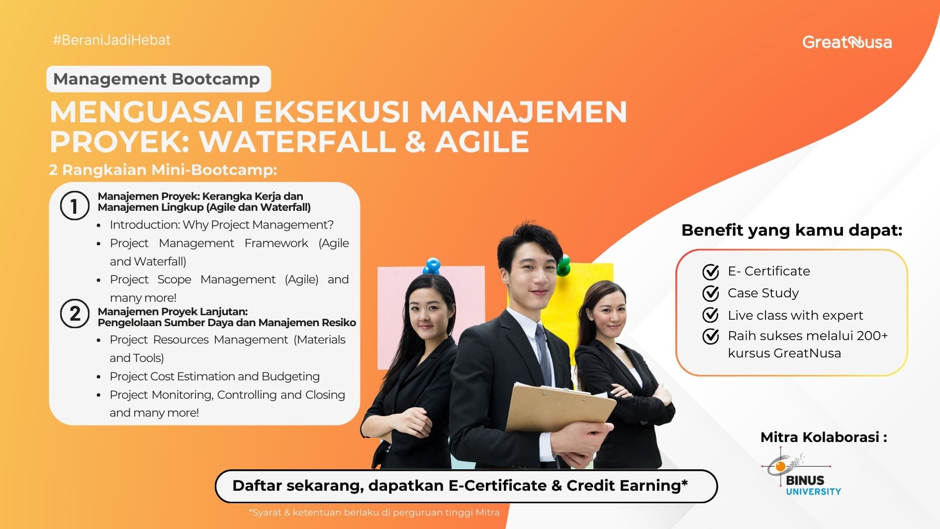 Management Bootcamp - Menguasai Eksekusi Manajemen Proyek: Waterfall & Agile