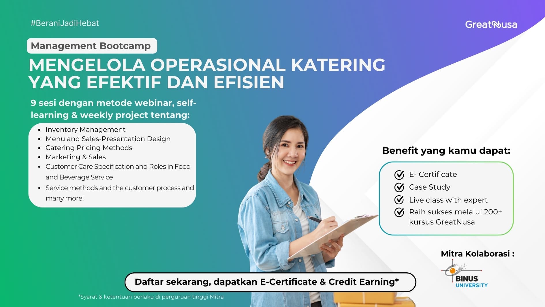 Management Bootcamp - Mengelola Operasional Katering Yang Efektif Dan Efisien