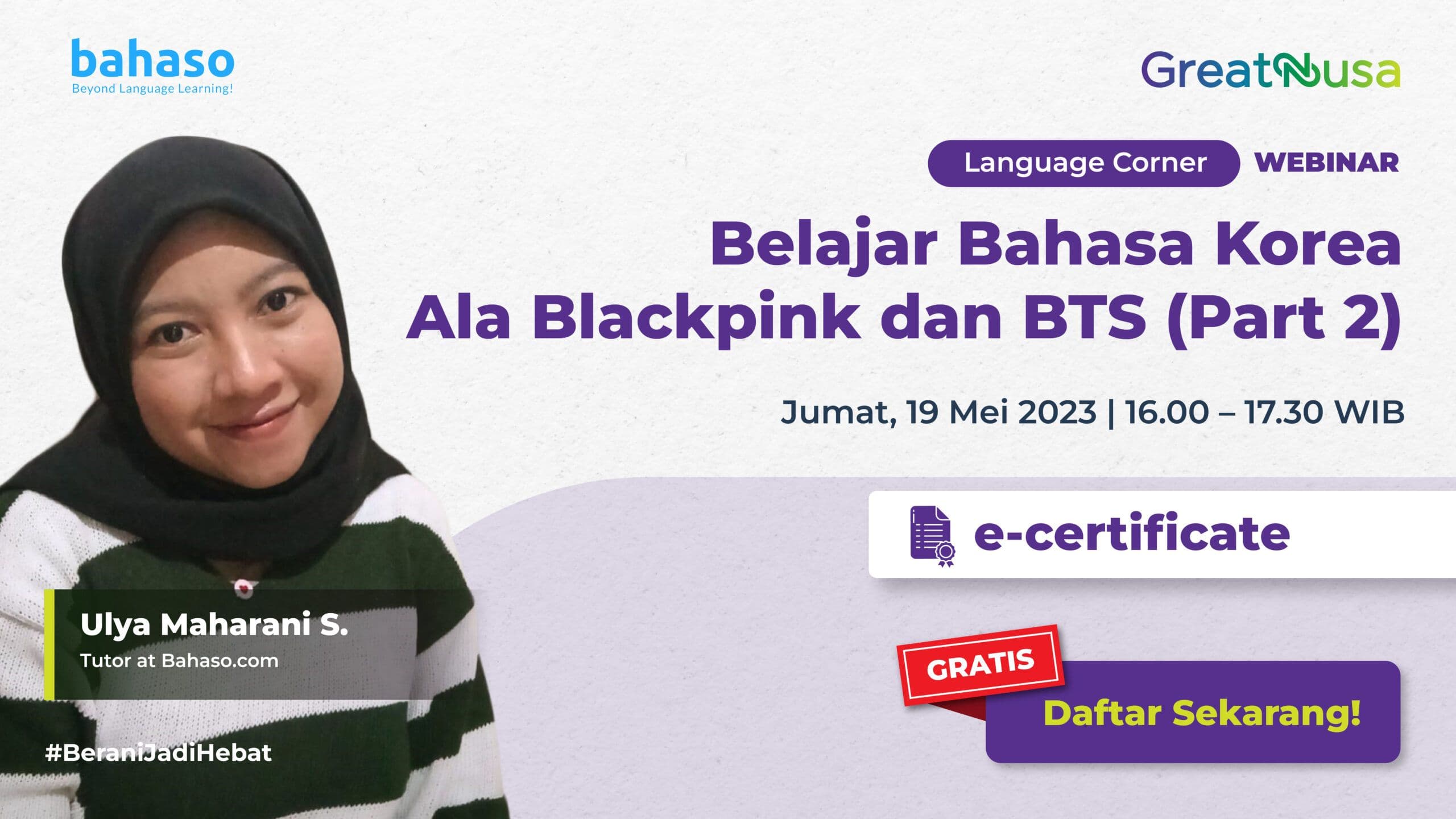 Belajar Bahasa Korea Ala Blackpink dan BTS 2nd